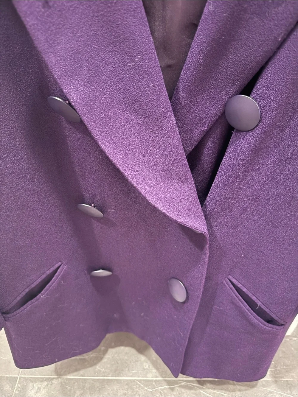 Christian Dior Double Breasted eggplant elegant jacket